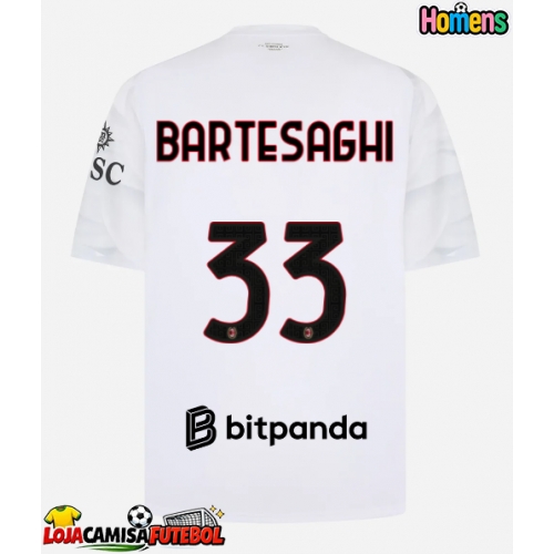 Camisa de Futebol AC Milan Davide Bartesaghi #33 Equipamento Secundário 2026-27 Manga Curta